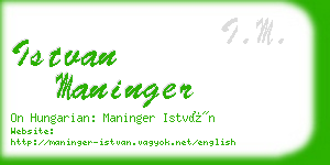 istvan maninger business card